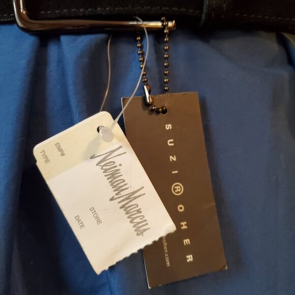 Suzi Roher wide black leather belt NWT